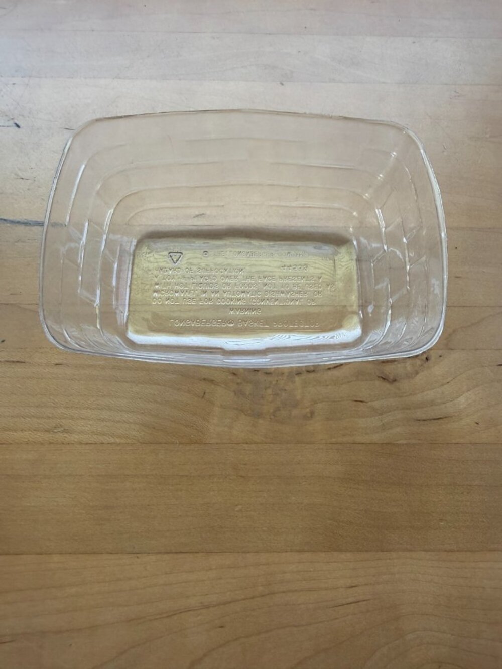 Longaberger Basket Clear Plastic Protector #44539 5.25"L x 3.75"W x 2.25"H
